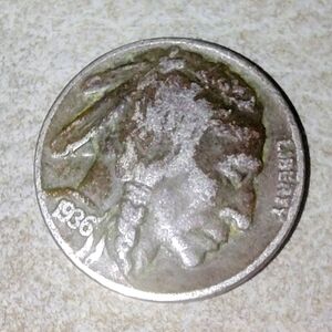 Silver Buffalo Nickel 1936